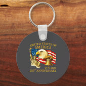 Eagle And Flag 250th Birthday America Since 1776  キーホルダー (正面)