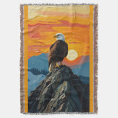 Eagle at Sunset スローブランケット (正面縦)