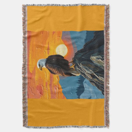 Eagle at Sunset スローブランケット (正面縦)