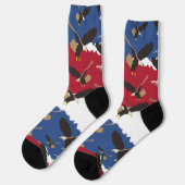Eagle Bird USA Patriotic American Flag  ソックス (左)