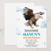 Eagle birthday party theme invitation 招待状 (正面/裏面)