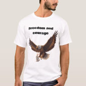 Eagle Carrying Bunny – Inspirational Freedom Desig Tシャツ (正面)