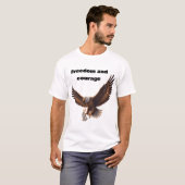 Eagle Carrying Bunny – Inspirational Freedom Desig Tシャツ (正面フル)
