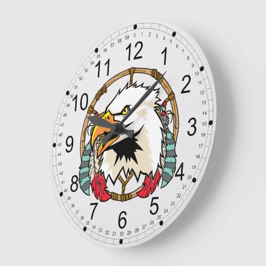 Eagle Dreamcatcher ラージ壁時計 (傾斜)