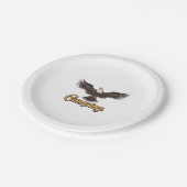 Eagle Envehes – 冒険、自由、インスピレーション ペーパープレート (アングル)