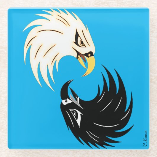 "Eagle Eye" コースター 青 (正面)