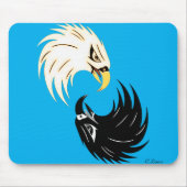 "Eagle Eye" Mousepad - Blue マウスパッド (正面)
