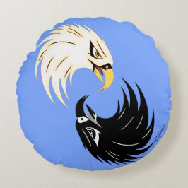 "Eagle Eye" Round Pillow - Purple ラウンドクッション