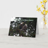 Eagle Familyへようこそ、Bald Eagles Card カード (黄色い花)