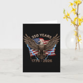 Eagle Flag 250 Years 1776-2026 250th Birthday  カード (黄色い花)