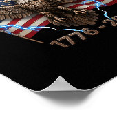 Eagle Flag 250 Years 1776-2026 250th Birthday  ポスター (角)