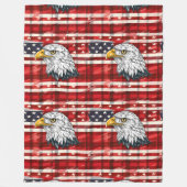 Eagle & Flag Throw Celebrate America in Comfort フリースブランケット (正面)