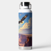 Eagle Flying over a Canyon ウォーターボトル (背面)