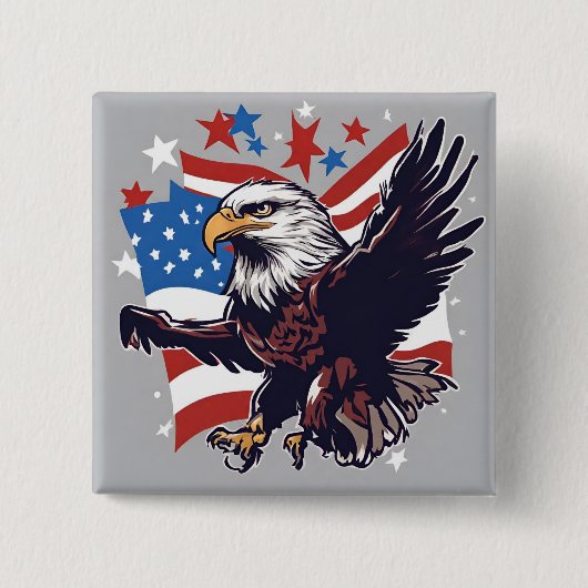 Eagle Freedomボタン 缶バッジ (正面)