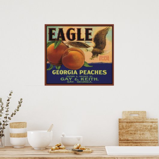 Eagle Georgia Peachesポスター ポスター (キッチン)