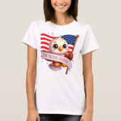 Eagle God Bless America USA Flag Patriotic 🦅🇺🇸  Tシャツ (正面)