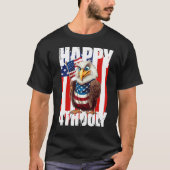 Eagle Happy 4th Of July Patriotic American 1 Tシャツ (正面)