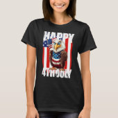 Eagle Happy 4th Of July Patriotic American 1 Tシャツ (正面)