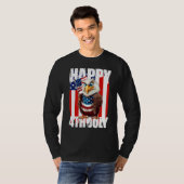 Eagle Happy 4th Of July Patriotic American 1 Tシャツ (正面フル)