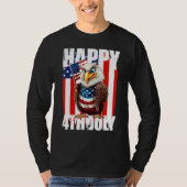 Eagle Happy 4th Of July Patriotic American 1 Tシャツ (正面)
