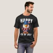 Eagle Happy 4th Of July Patriotic American Tシャツ (正面フル)