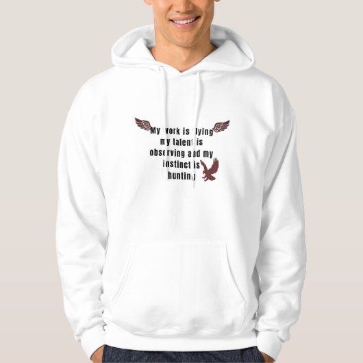 Eagle Hunter Quote Design パーカ (正面)