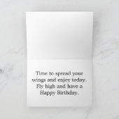 Eagle In Flight Birthday Greeting Card カード (内部)