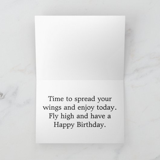 Eagle In Flight Birthday Greeting Card カード (内部)