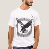 Eagle in Motion - 芸術的 Sketch T-Shirt Tシャツ (正面)