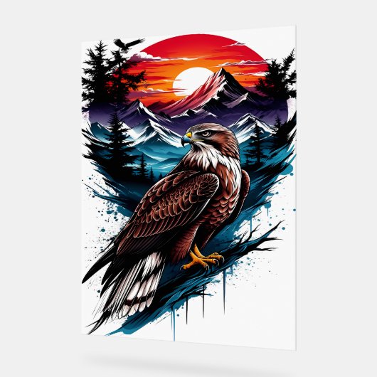 Eagle in the mountain アクリルサイン (傾斜)