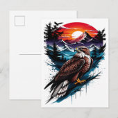 Eagle in the mountain インビテーションポストカード (正面/裏面)