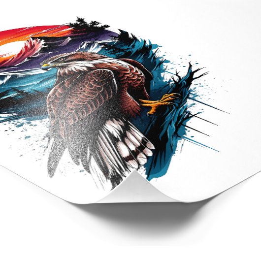 Eagle in the mountain フォトプリント            (角)