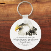 Eagle - Inspirational - Scripture - They that wait キーホルダー (正面)