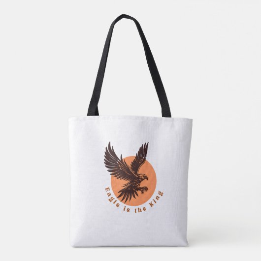 Eagle is the King Tote Bag - はっきりした Eagle Graphic トートバッグ (裏面)