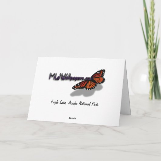 Eagle Lake and Red Maple Leaves II カード (裏面)