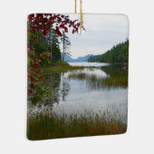 Eagle Lake and Red Maple Leaves II セラミックオーナメント (右)