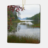 Eagle Lake and Red Maple Leaves II セラミックオーナメント (左)