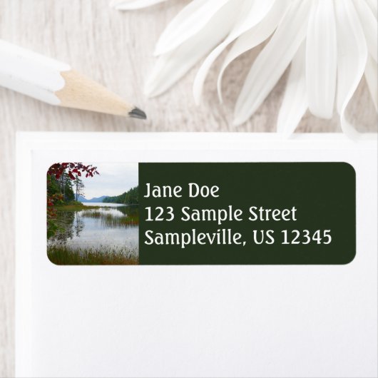 Eagle Lake and Red Maple Leaves II ラベル (インサイチュ)