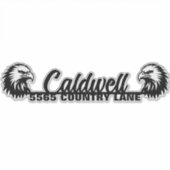 Eagle Mailbox パーソナライズされた Addressステッカー シール (正面)