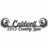 Eagle Mailbox パーソナライズされた Addressステッカー シール (正面)