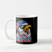Eagle Merica T Shirt 7月4日Merica Men Boys A コーヒーマグカップ (左)