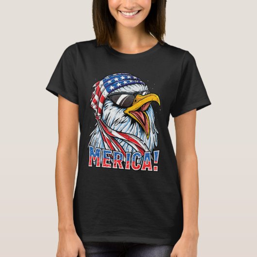 Eagle Merica T Shirt 7月4日Merica Men Boys A Tシャツ (正面)