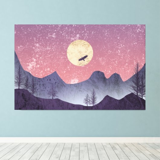 Eagle Mountains キャンバスプリント (インサイチュ (ウッドフロア))