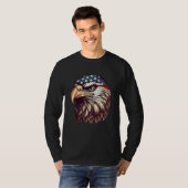 Eagle Of Freedom Merica Patriotic USA Flag 4th of  Tシャツ (正面フル)