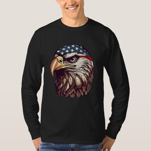 Eagle Of Freedom Merica Patriotic USA Flag 4th of  Tシャツ (正面)