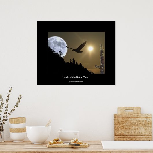 Eagle of the Rising Moonファンタジー・アート・ポスター ポスター (キッチン)