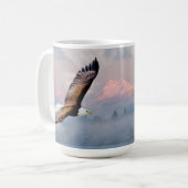 Eagle Olympic Mountains Pacific Northwest Travel コーヒーマグカップ (正面左)