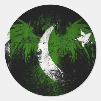 eagle on-pakistan-flag-wallpapers-hd-wallpap ラウンドシール
