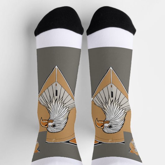 Eagle on socks. Photo logo design. ソックス (上部)