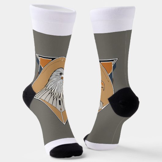 Eagle on socks. Photo logo design. ソックス (傾斜あり)